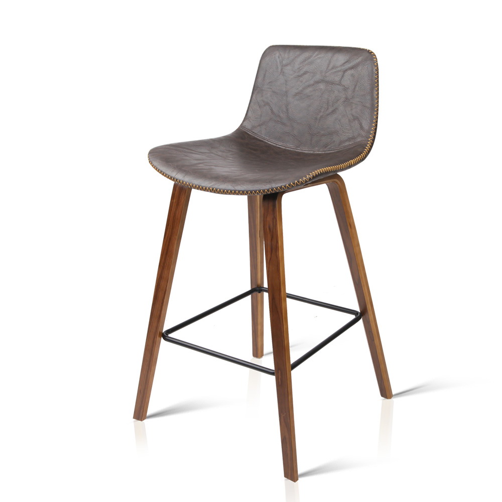 Artiss Kitchen Bar Stools Wooden Bar Stool Swivel Chairs Leather Black White - Picture 50 of 68