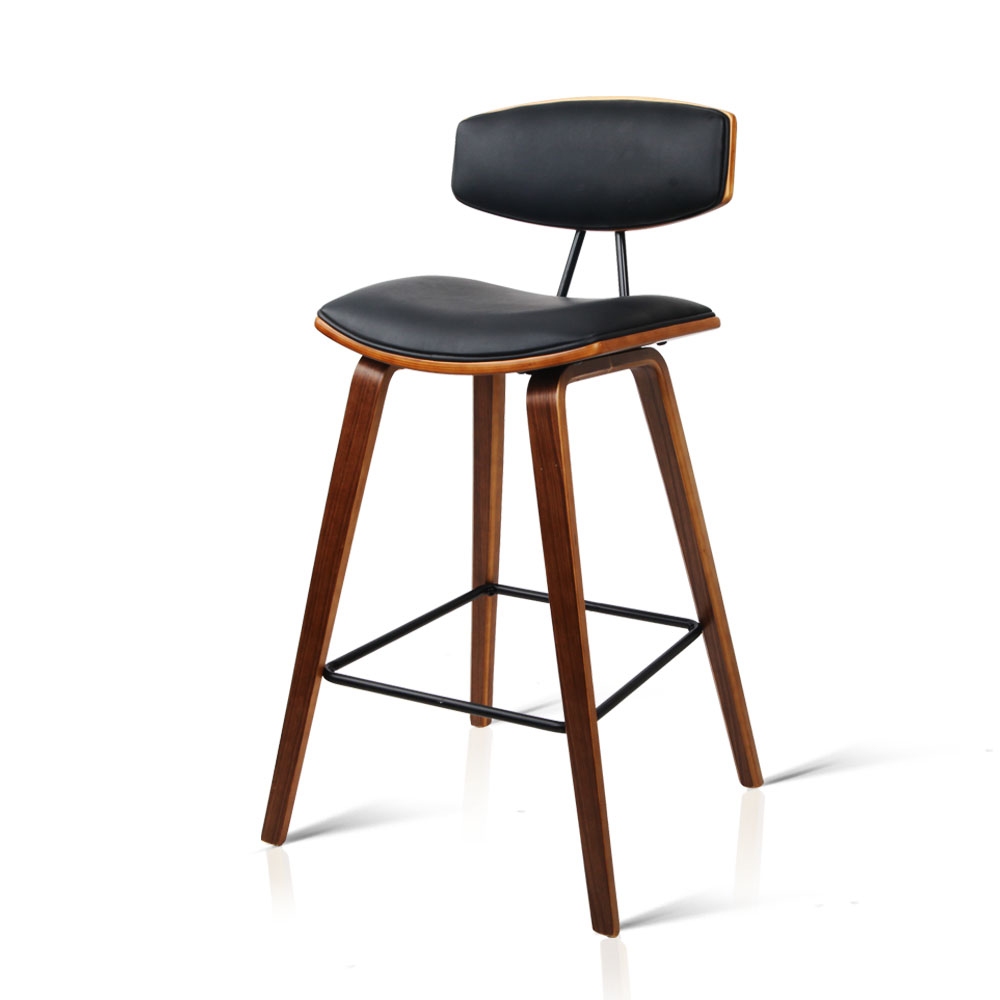 Artiss Kitchen Bar Stools Wooden Bar Stool Swivel Chairs Leather Black White - Picture 53 of 68