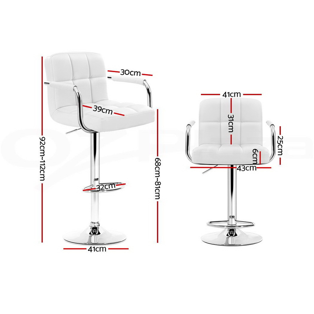1x / 2x / 4x Artiss Bar Stools Kitchen Chairs Upholstered Wood Leather Fabric - Picture 72 of 110
