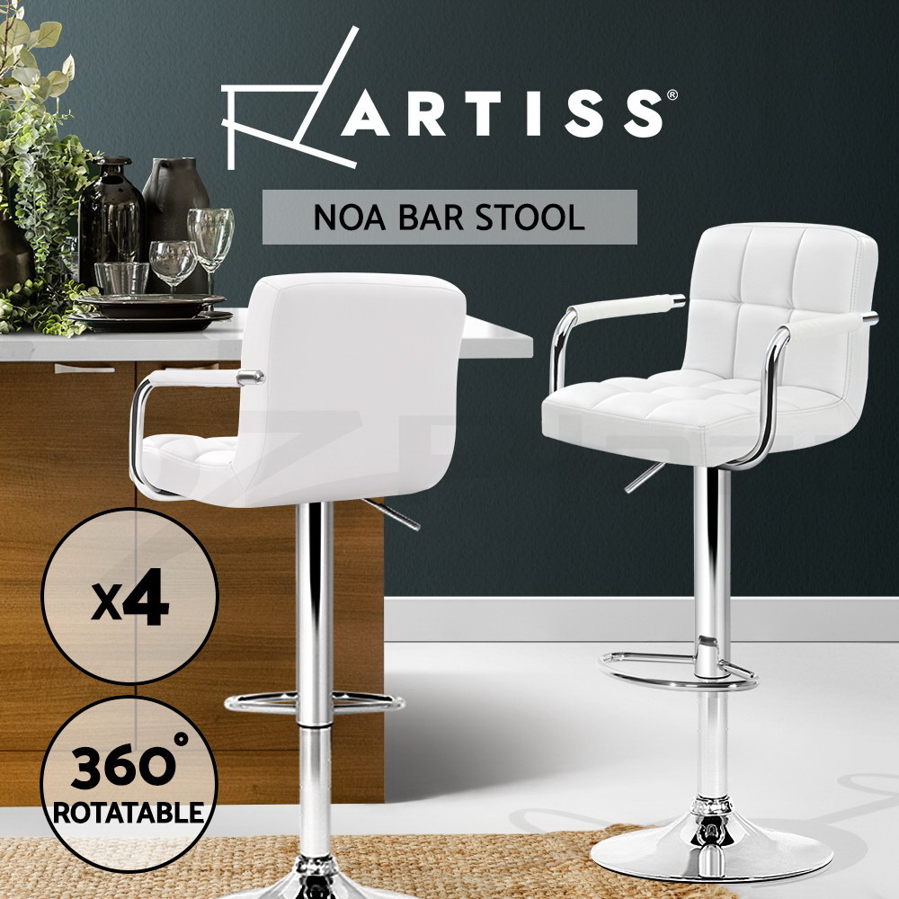 1x / 2x / 4x Artiss Bar Stools Kitchen Chairs Upholstered Wood Leather Fabric - Picture 73 of 110