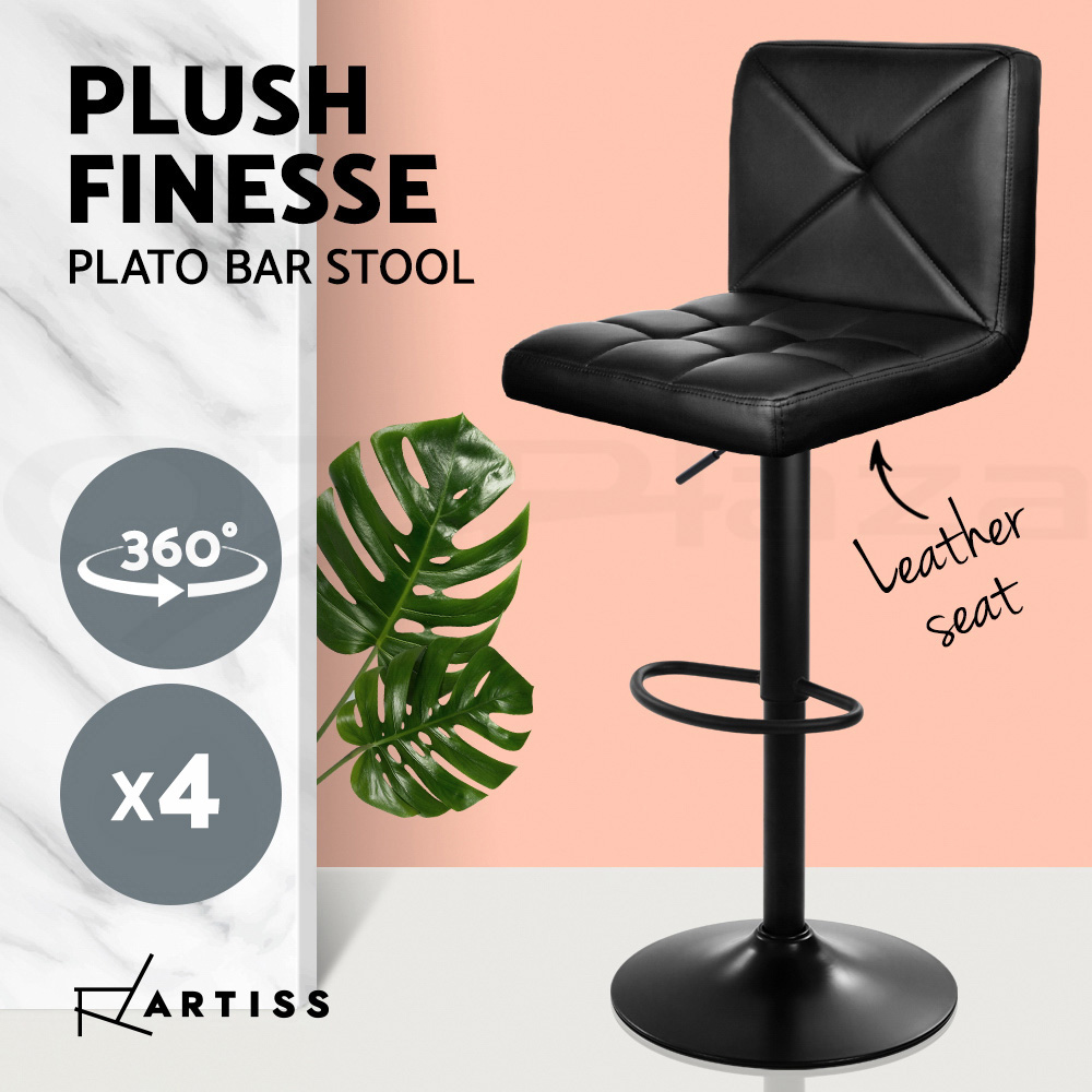 1x / 2x / 4x Artiss Bar Stools Kitchen Chairs Upholstered Wood Leather Fabric - Picture 79 of 110
