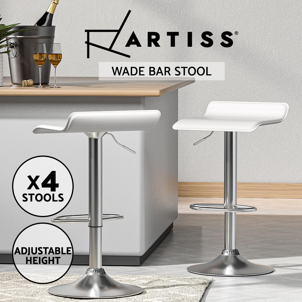 1x / 2x / 4x Artiss Bar Stools Kitchen Chairs Upholstered Wood Leather Fabric - Picture 110 of 110