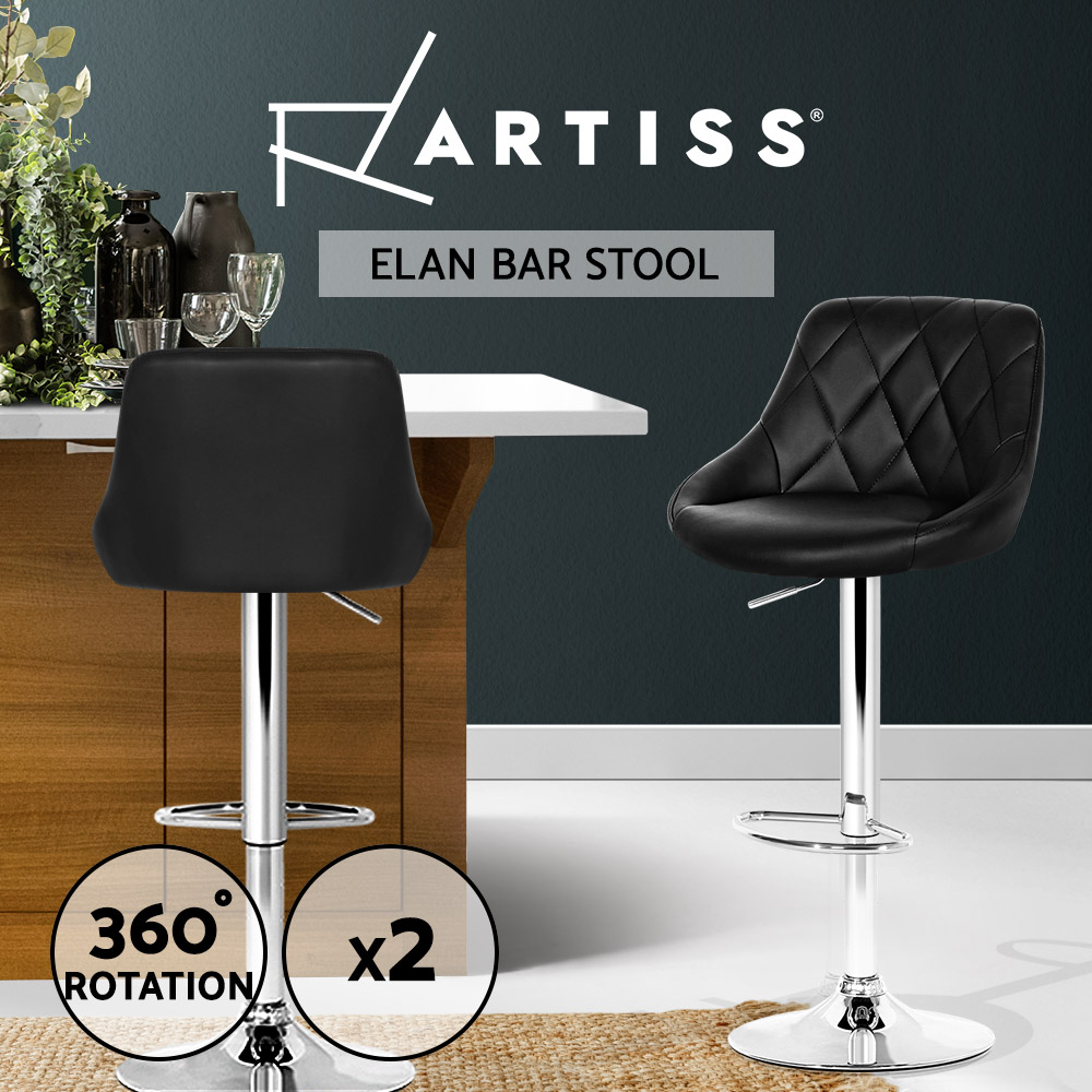 1x / 2x / 4x Artiss Bar Stools Kitchen Chairs Upholstered Wood Leather Fabric - Picture 32 of 110
