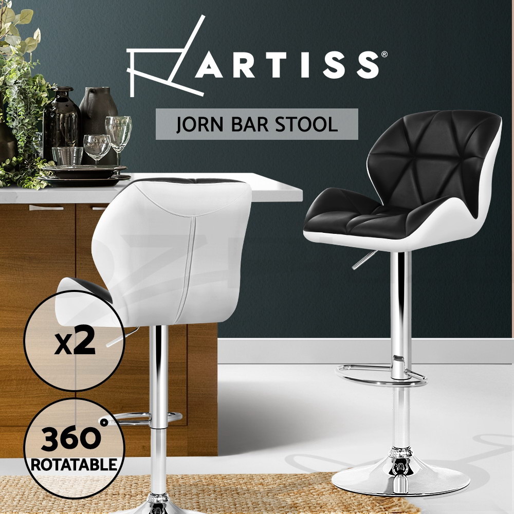 1x / 2x / 4x Artiss Bar Stools Kitchen Chairs Upholstered Wood Leather Fabric - Picture 46 of 110