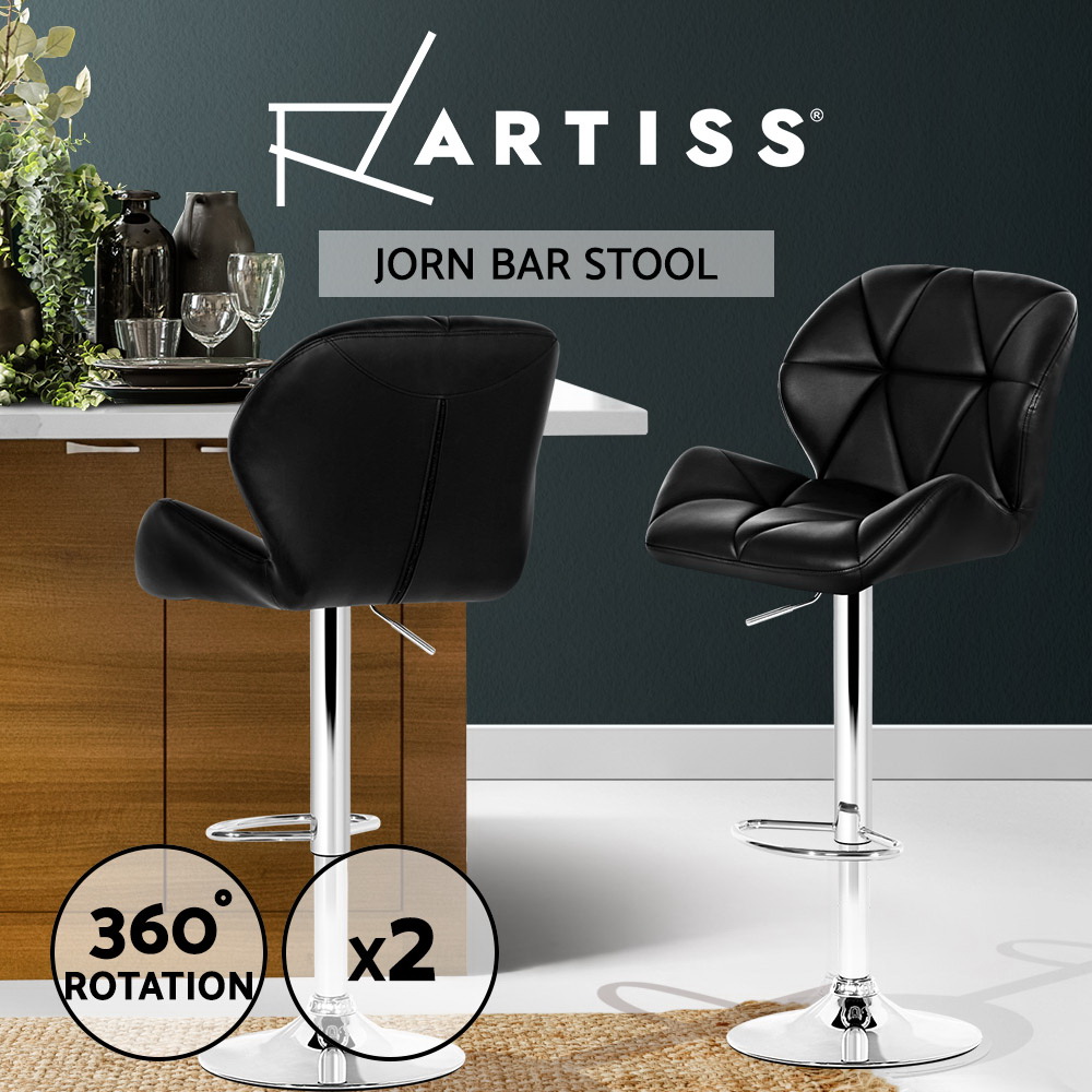1x / 2x / 4x Artiss Bar Stools Kitchen Chairs Upholstered Wood Leather Fabric - Picture 44 of 110