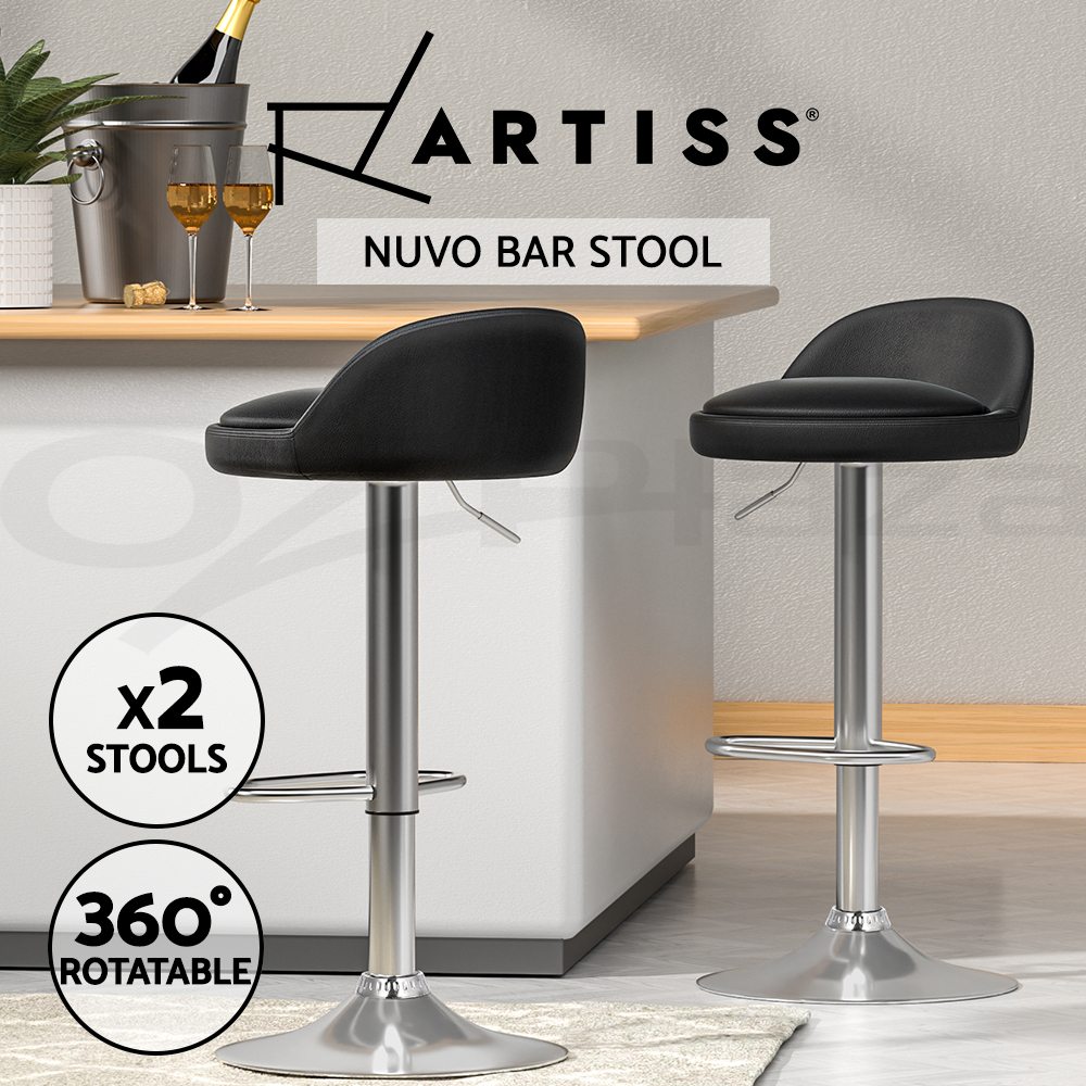 1x / 2x / 4x Artiss Bar Stools Kitchen Chairs Upholstered Wood Leather Fabric - Picture 74 of 110