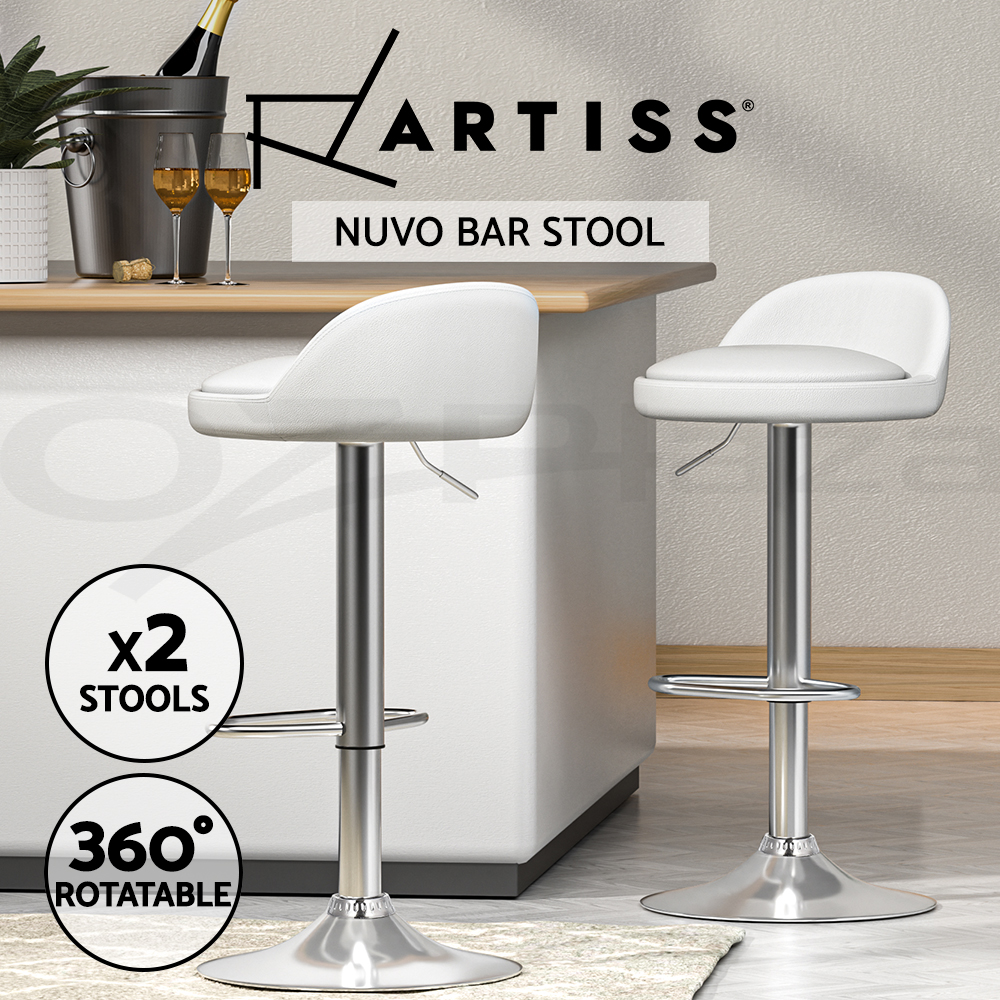 1x / 2x / 4x Artiss Bar Stools Kitchen Chairs Upholstered Wood Leather Fabric - Picture 76 of 110