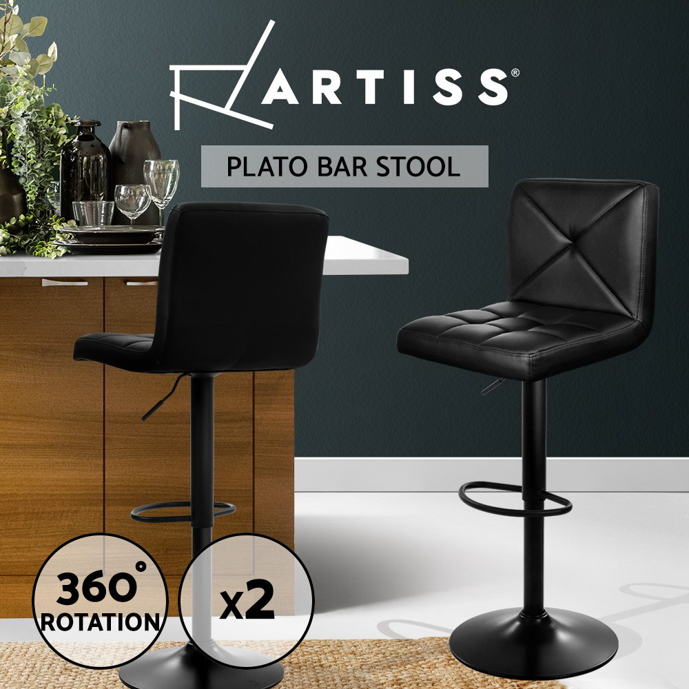 1x / 2x / 4x Artiss Bar Stools Kitchen Chairs Upholstered Wood Leather Fabric - Picture 78 of 110