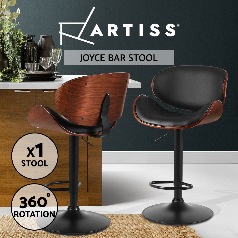 Artiss Bar Stools Kitchen Chairs Upholstered Leather Wood Metal x1/x2/x4 - Picture 43 of 74