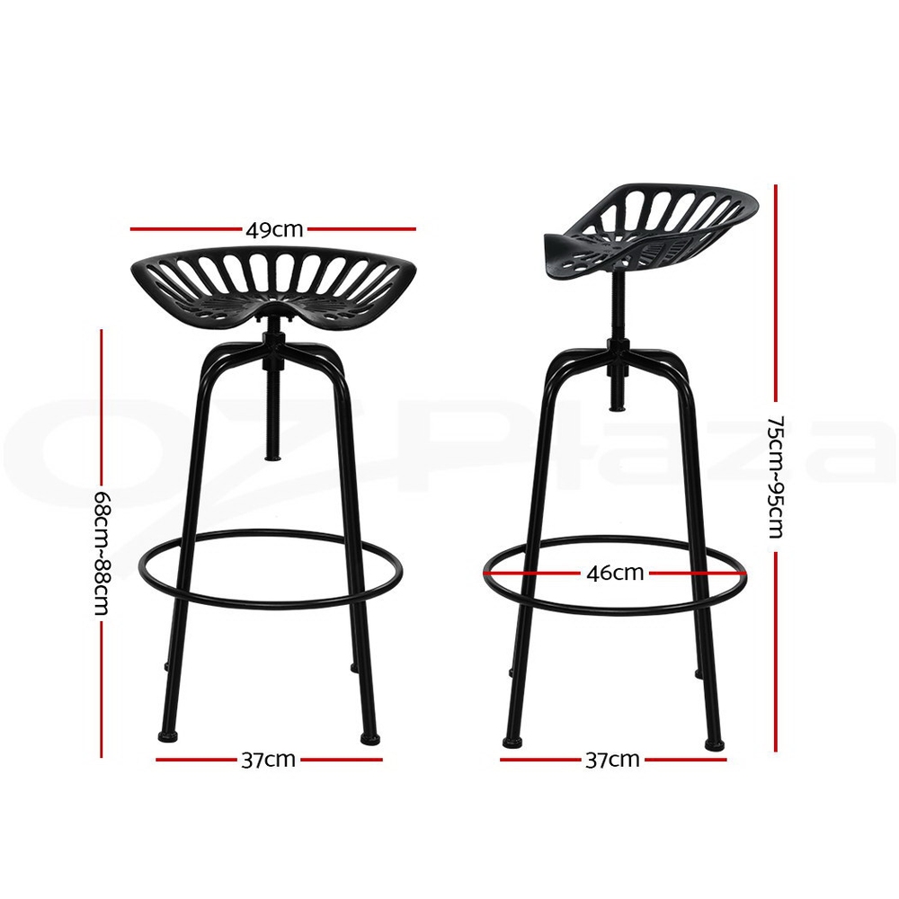 Artiss Bar Stool Kitchen Stools Wooden Barstools Chairs Vintage Chair Metal x2 - Picture 70 of 109