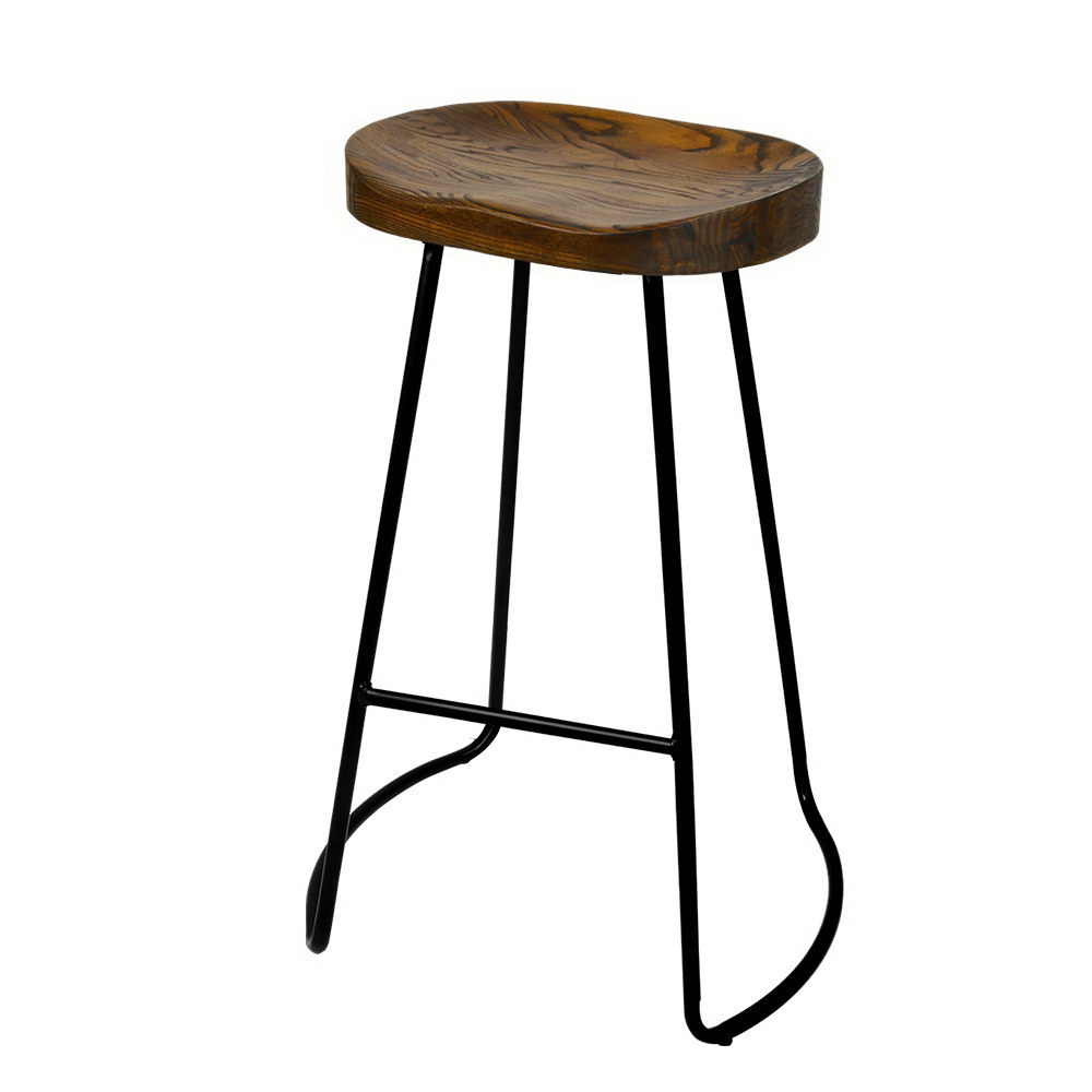 Artiss Bar Stool Kitchen Stools Wooden Barstools Chairs Vintage Chair Metal x2 - Picture 100 of 109