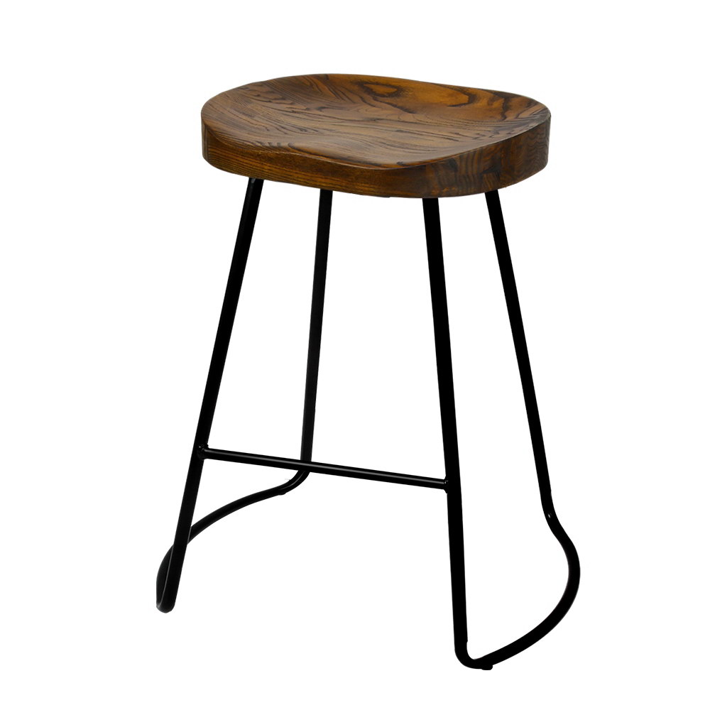 Artiss Bar Stool Kitchen Stools Wooden Barstools Chairs Vintage Chair Metal x2 - Picture 81 of 109
