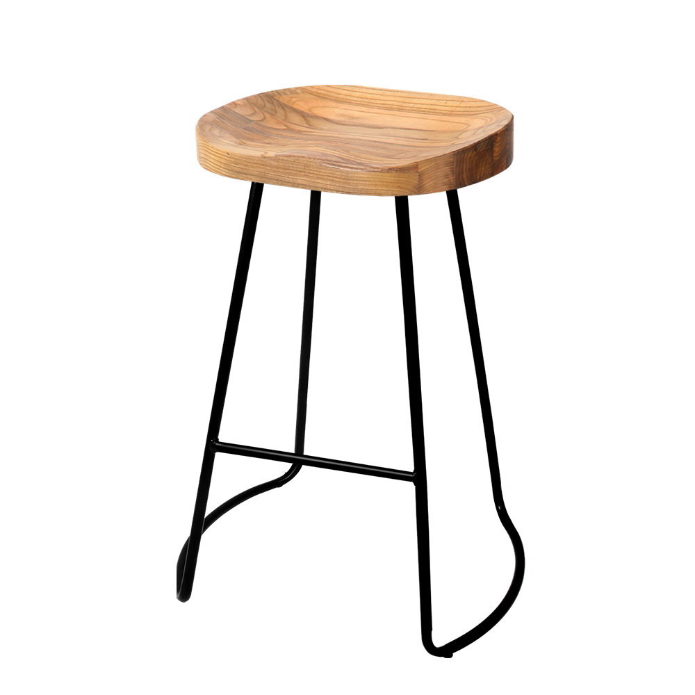 Artiss Bar Stool Kitchen Stools Wooden Barstools Chairs Vintage Chair Metal x2 - Picture 90 of 109