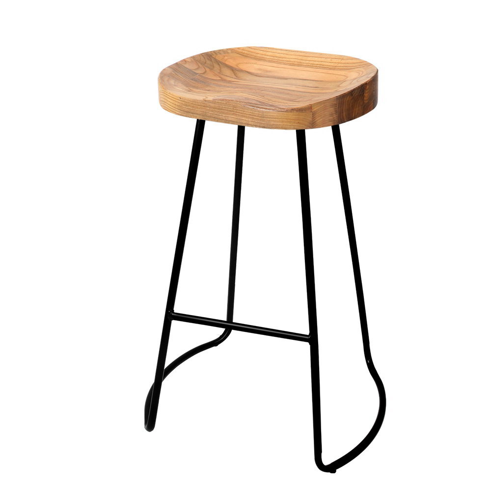 Artiss Bar Stool Kitchen Stools Wooden Barstools Chairs Vintage Chair Metal x2 - Picture 109 of 109