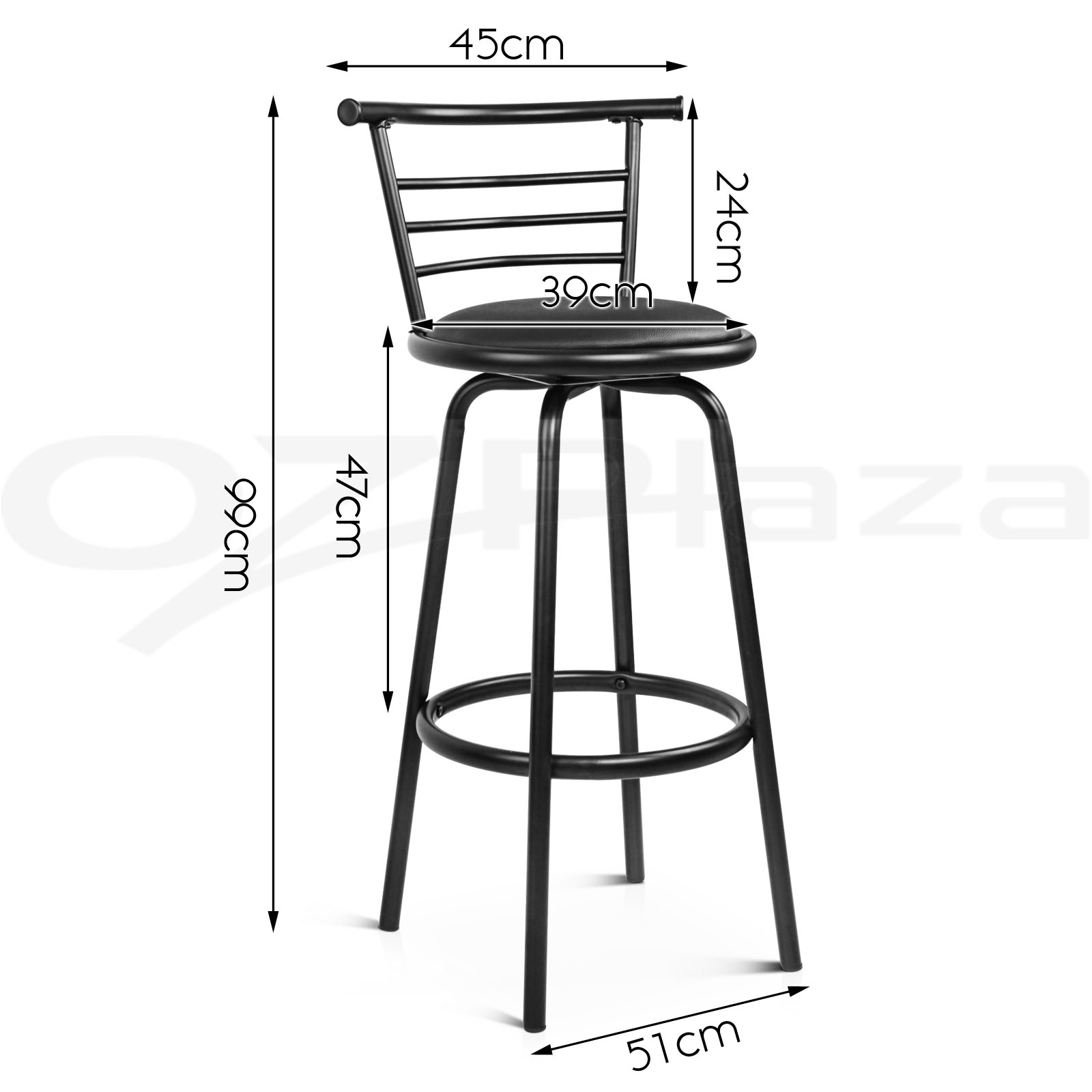 Artiss Bar Stool Kitchen Stools Wooden Barstools Chairs Vintage Chair Metal x2 - Picture 62 of 109