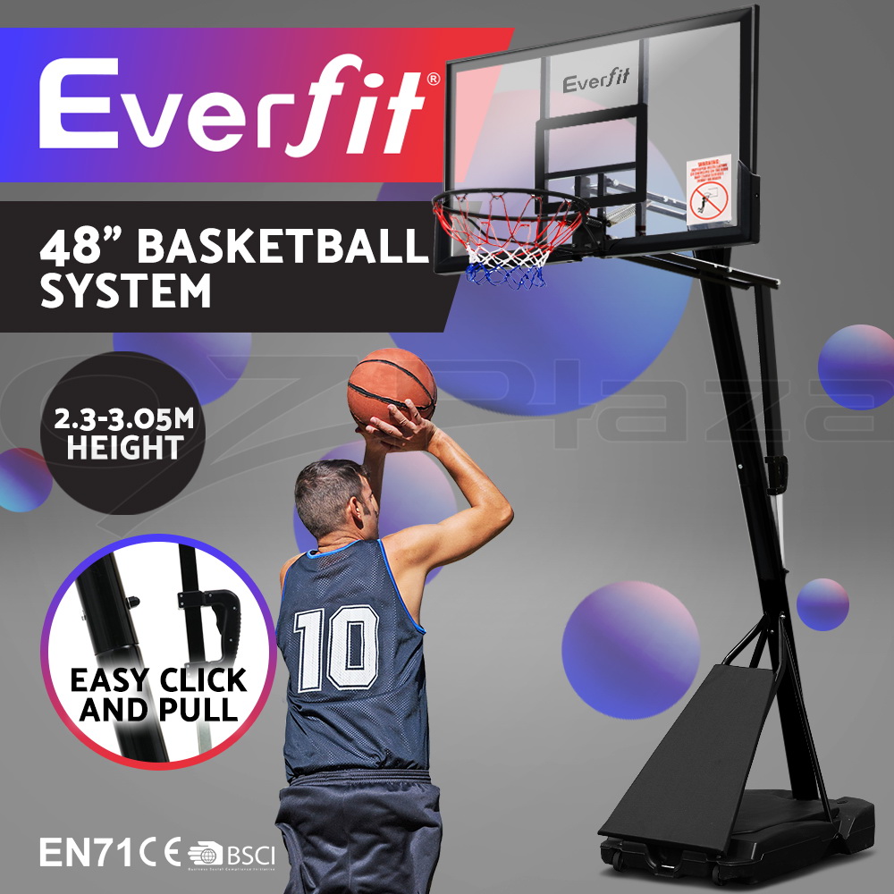 Everfit Portable Basketball Stand System Hoop Height Adjustable Net