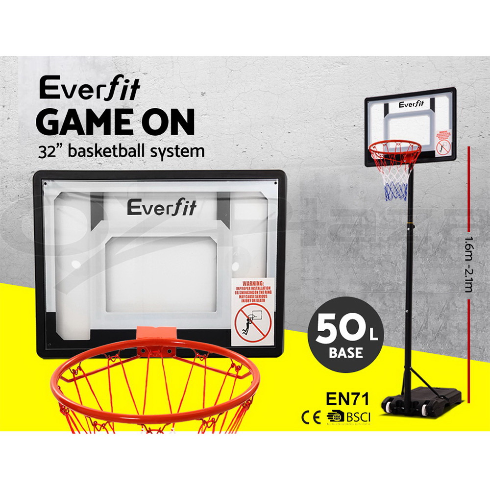Everfit Pro Basketball Hoop Stand System Ring Backboard Net Height