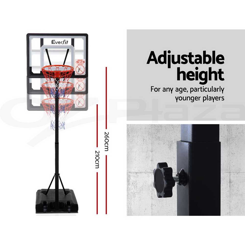 Everfit Pro Basketball Hoop Stand System Ring Backboard Net Height
