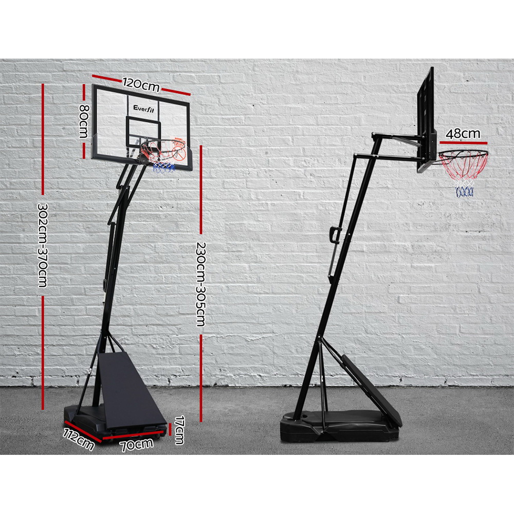Everfit Pro Basketball Hoop Stand System Ring Backboard Net Height
