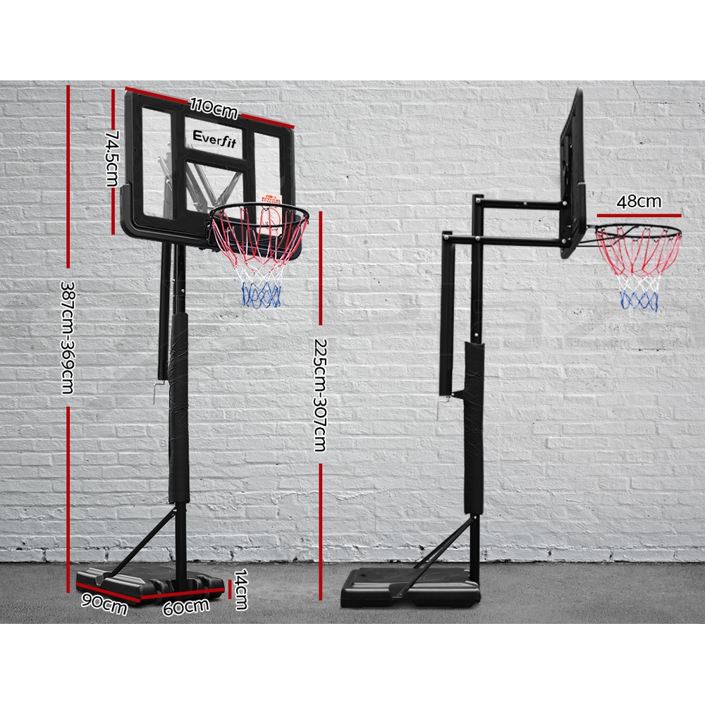 Everfit Pro Basketball Hoop Stand System Ring Backboard Net Height