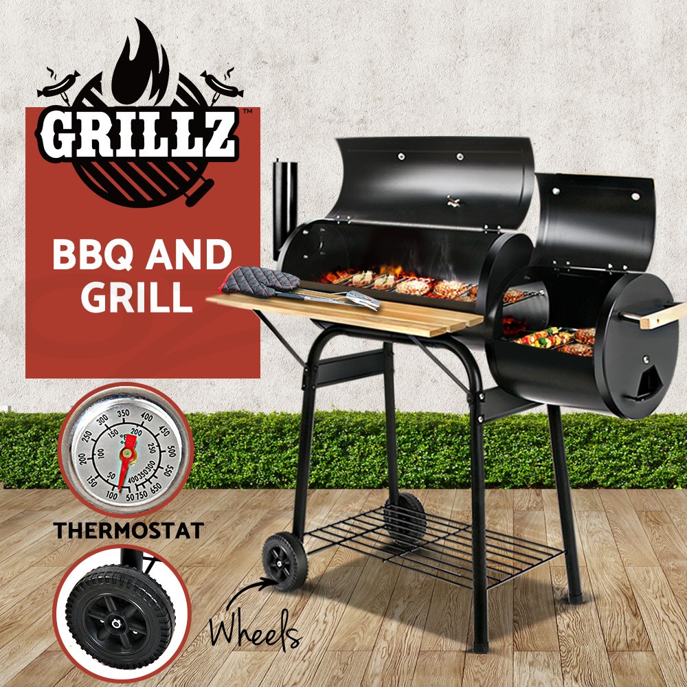 Grillz BBQ Smoker Charcoal Grill Roaster Portable Outdoor Camping