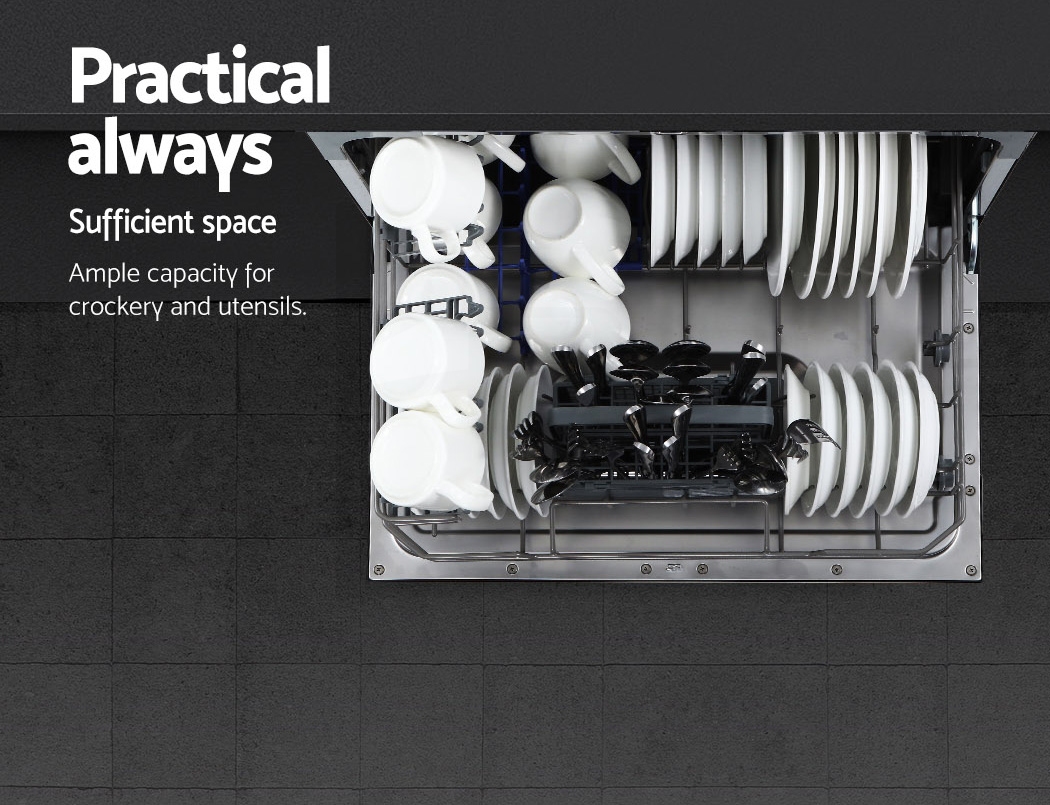 Devanti Benchtop Dishwasher 6 Place Setting Counter Bench Top Dish