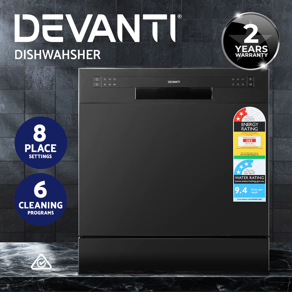 Devanti Benchtop Dishwasher Freestanding Countertop Dishwashers 6/8