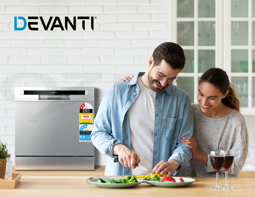 Devanti Benchtop Dishwasher Freestanding Countertop Dishwashers 3/6/8
