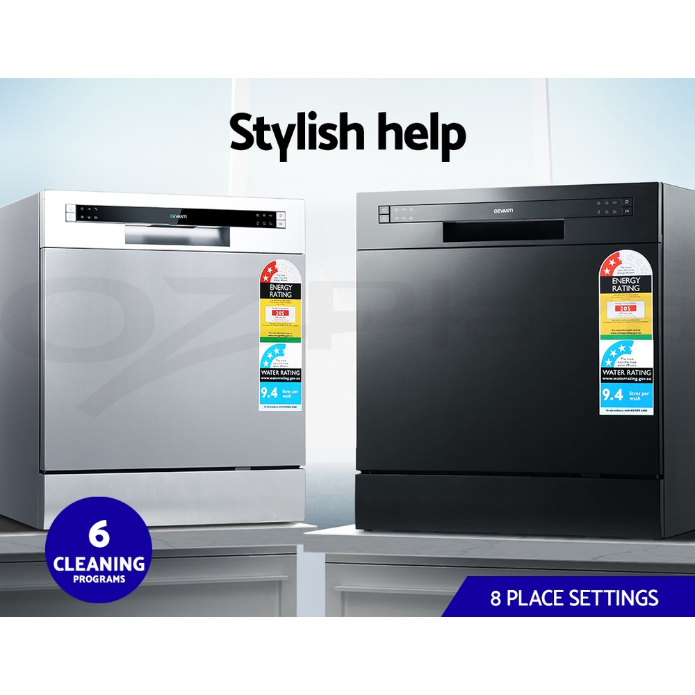 Devanti Benchtop Dishwasher Freestanding Countertop Dishwashers 6/8 Place - Picture 15 of 16