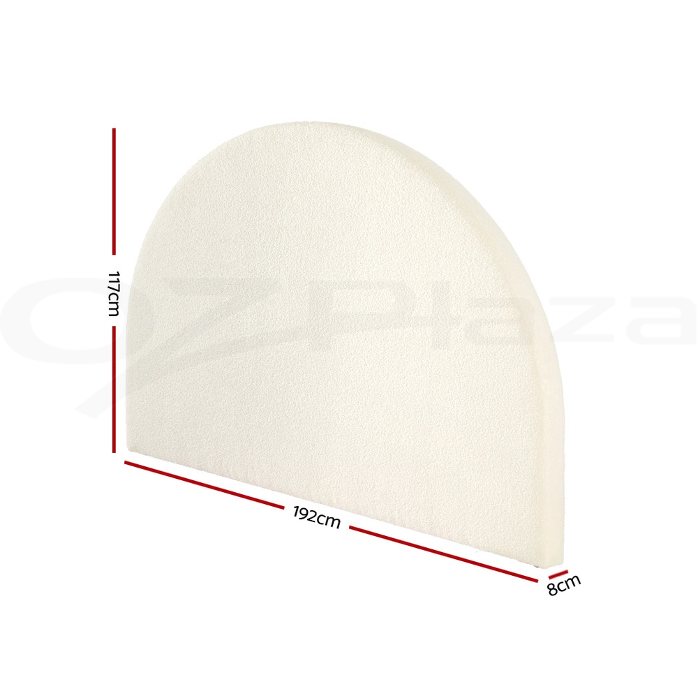 Artiss Bed Frame Headboard Double Queen King Size Bedhead - GREI White - Picture 12 of 14