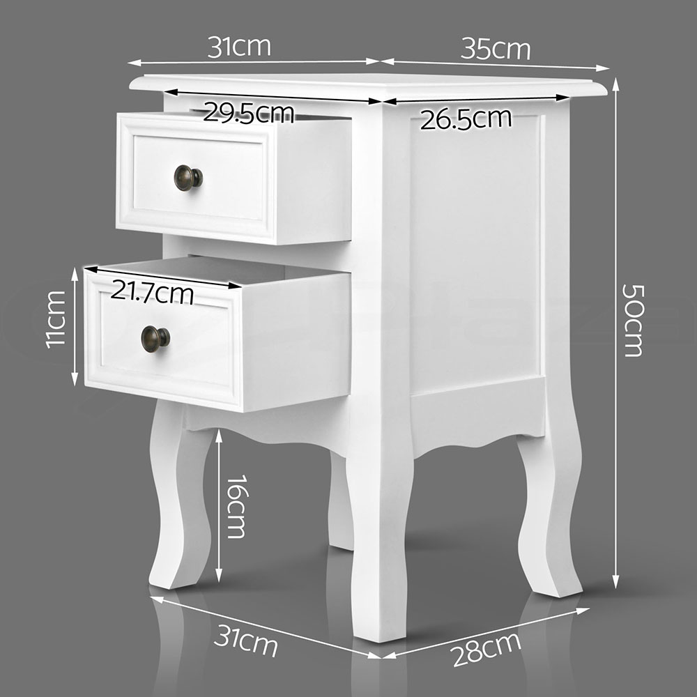 Artiss Bedside Table Drawers Side Table Storage Nightstand
