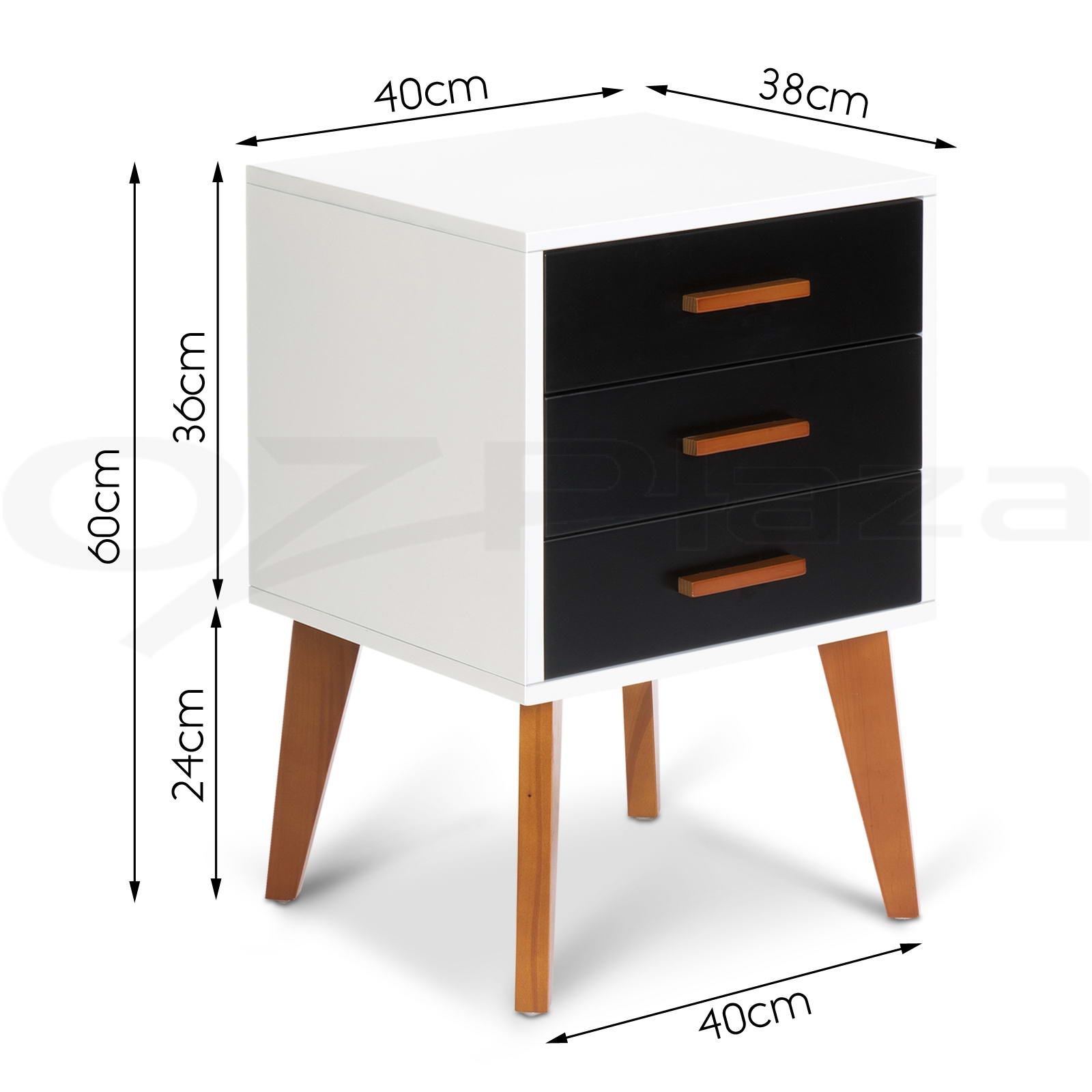 Artiss Bedside Table Drawers Side Table Storage Cabinet Nightstand White Gloss - Picture 19 of 27