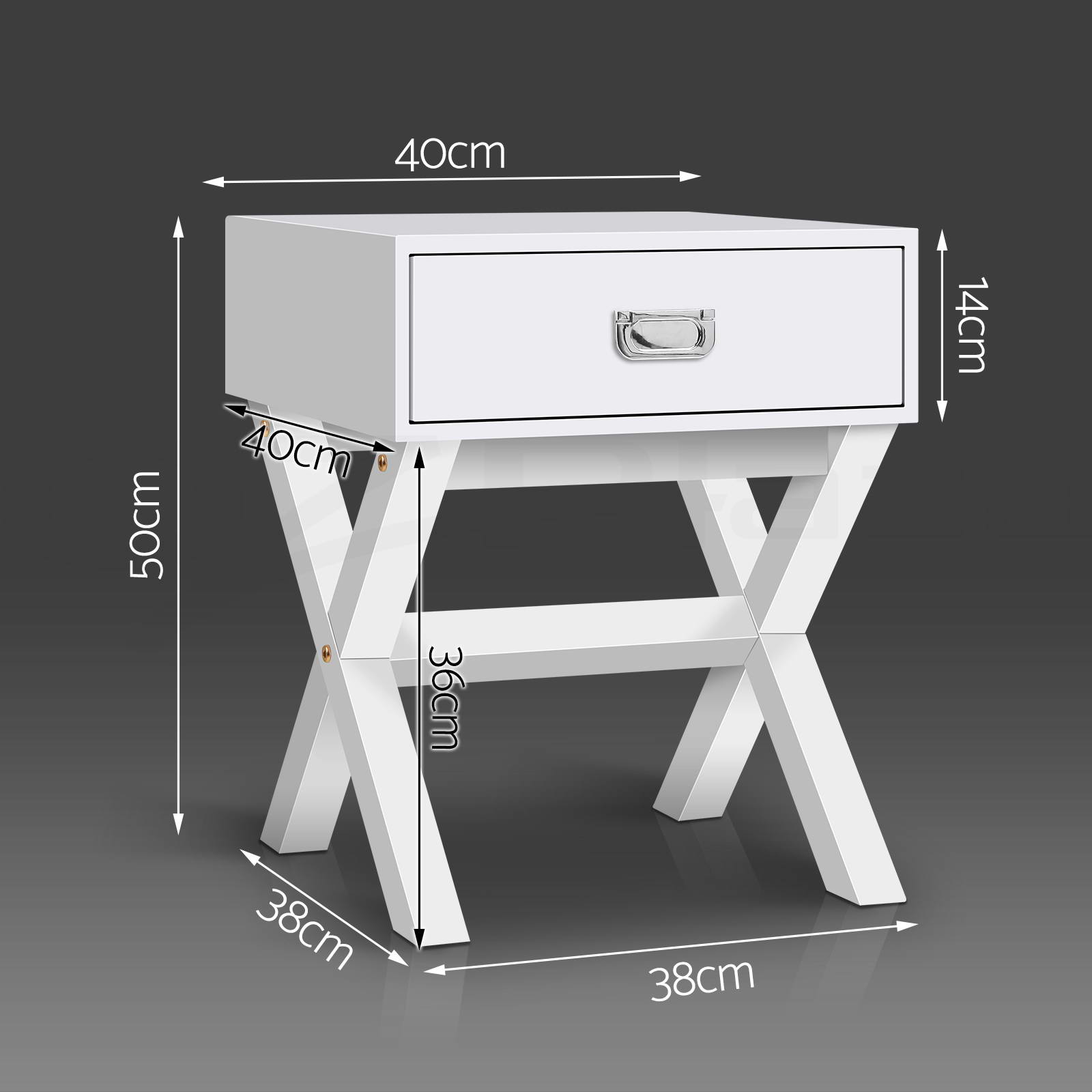 Artiss Bedside Table Drawers Side Table Storage Cabinet Nightstand White Gloss - Picture 23 of 27