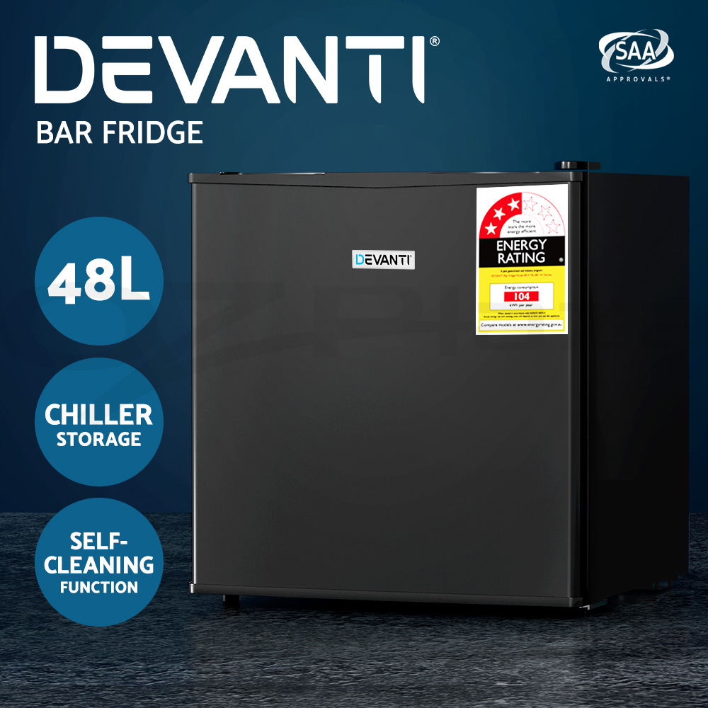 Devanti Bar Fridge Portable Mini Home Refrigerator Beer Freezer Office 48/70/95L - Picture 11 of 13