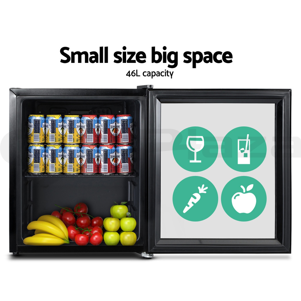 Devanti Bar Fridge Glass Door Mini Counter Top Freezer Fridges Bottle Cooler - Picture 26 of 55