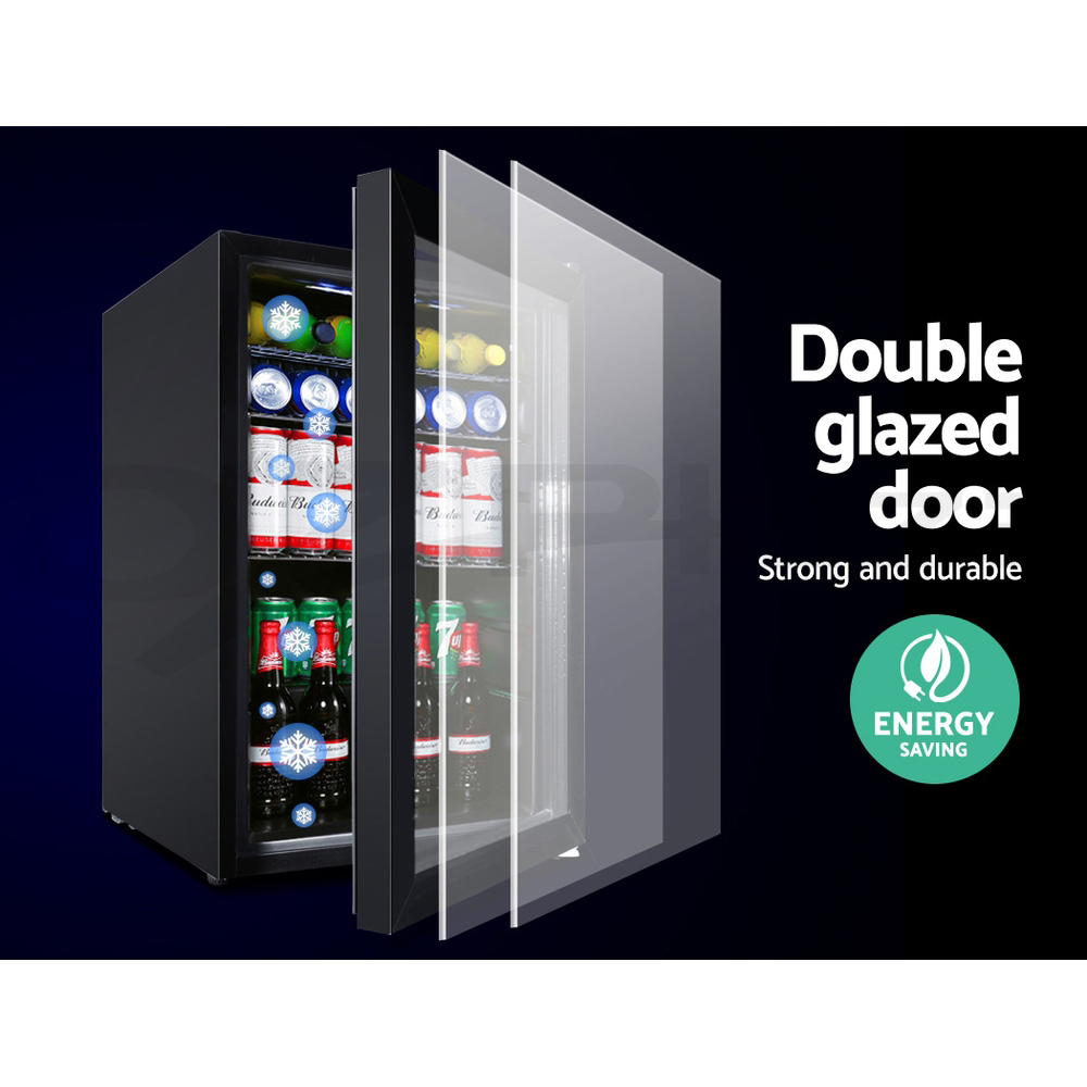 Devanti Bar Fridge Glass Door Mini Counter Top Freezer Fridges Bottle Cooler - Picture 39 of 55