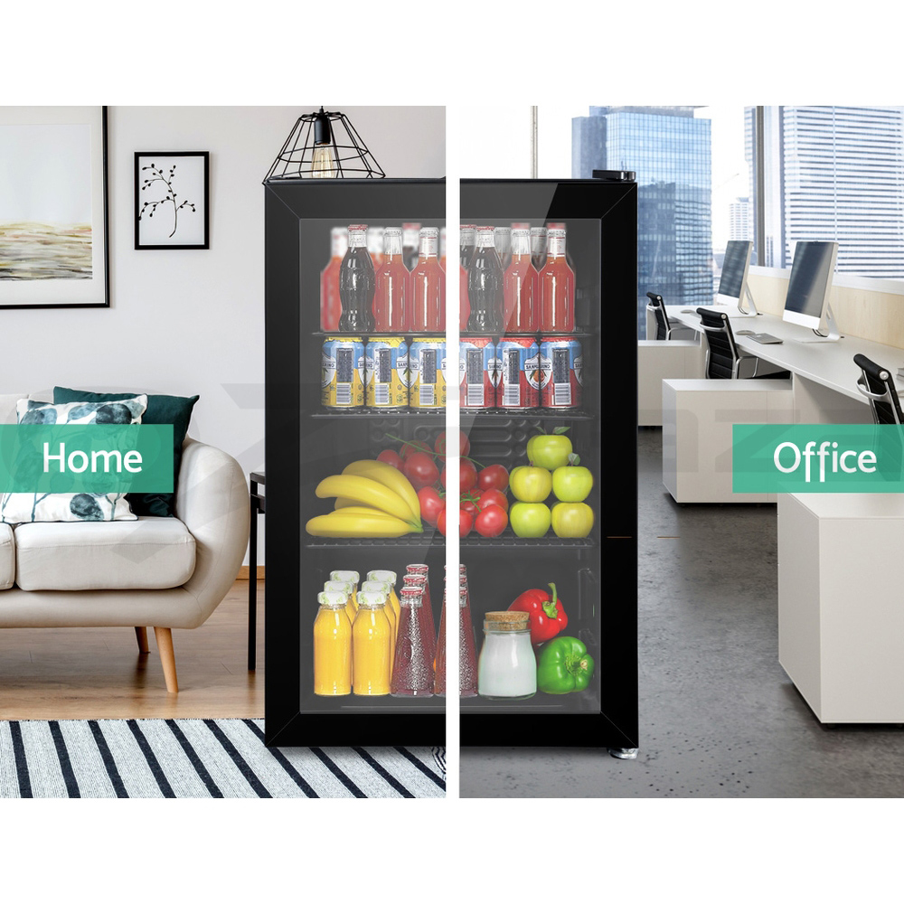 Devanti Bar Fridge Glass Door Mini Counter Top Freezer Fridges Bottle Cooler - Picture 42 of 55