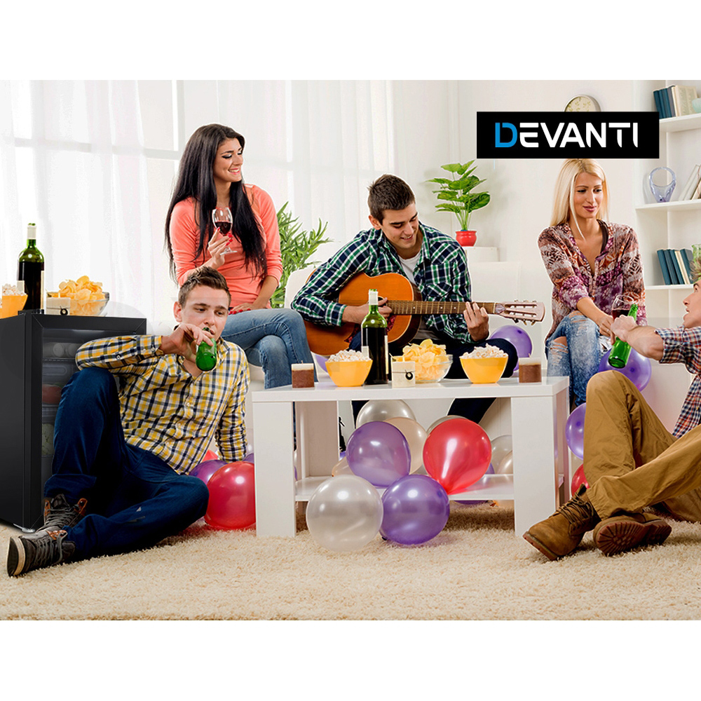 Devanti Bar Fridge Glass Door Mini Counter Top Freezer Fridges Bottle Cooler - Picture 44 of 55