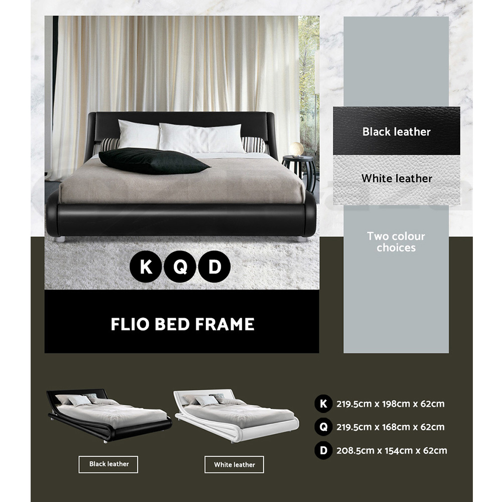 Artiss Bed Frame Queen Double King Single Full Size Base Mattress Fabric Leather - Picture 16 of 39
