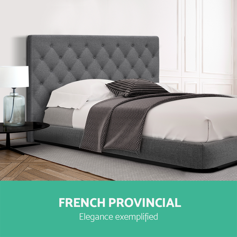 KING Size Bed Head Headboard Bedhead Tufted Upholstered Fabric for Base