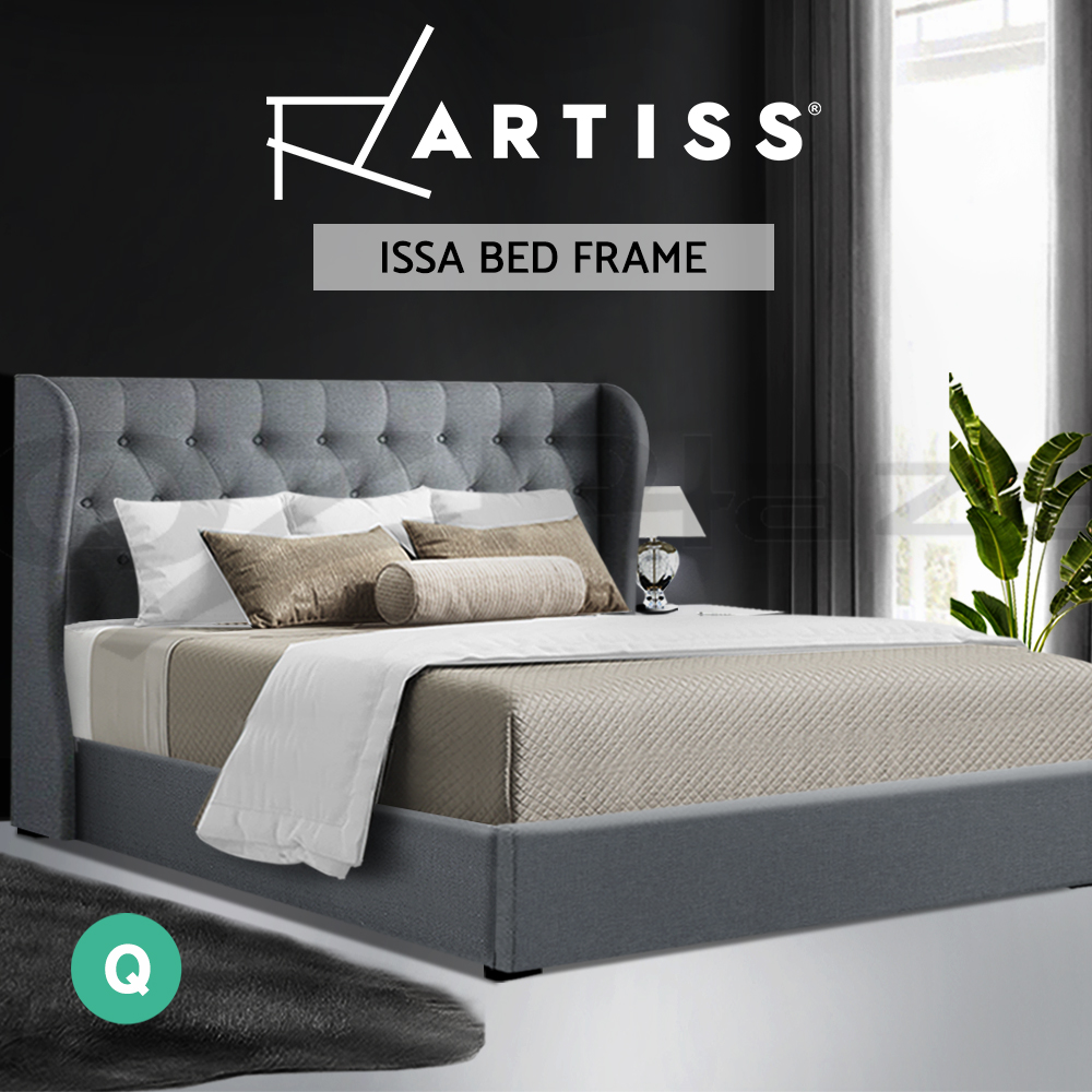 Artiss Bed Frame Double Full Queen King Size Gas Lift Base With Storage - Picture 17 of 17