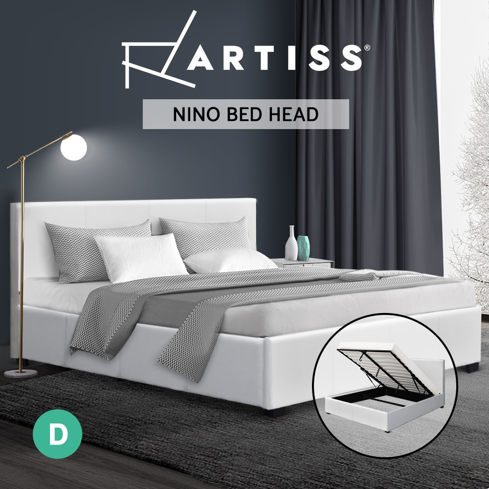 Artiss Bed Frame Queen Double King Single Size Gas Lift Base With Storage NINO - Picture 14 of 20