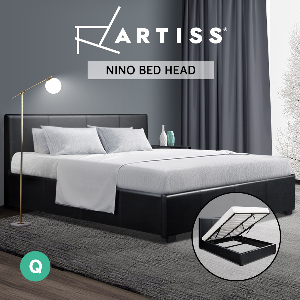 Artiss Bed Frame Queen Double King Single Size Gas Lift Base With Storage NINO - Picture 18 of 20