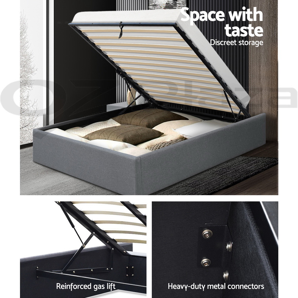 Artiss Bed Frame Gas Lift King Single Double Queen Size Base With