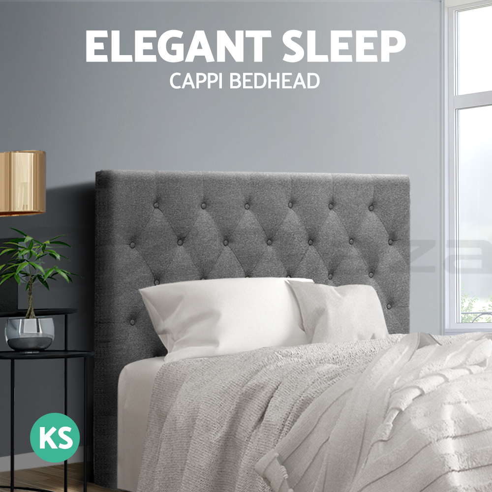 Bed Frame Headboard Double Queen King Single Size Head Bedhead Fabric - Picture 17 of 35