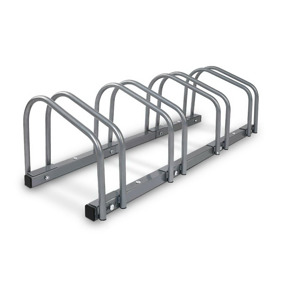 Adjustable 4 Bike Floor Parking Rack Storage Stand Bicycle
