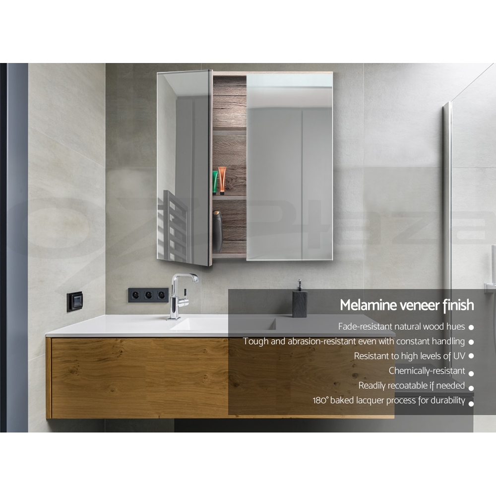 Cefito Bathroom Mirror Cabinet Vanity Shaving Medicine 450/600/750/900/1200mm - Picture 83 of 88