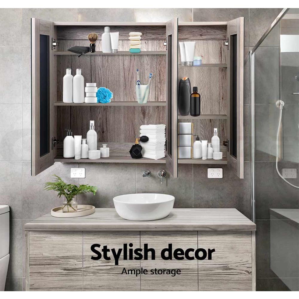 Cefito Bathroom Mirror Cabinet Vanity Shaving Medicine 450/600/750/900/1200mm - Picture 48 of 88