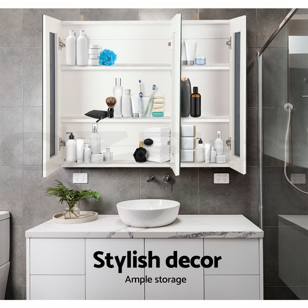 Cefito Bathroom Mirror Cabinet Vanity Shaving Medicine 450/600/750/900/1200mm - Picture 38 of 88