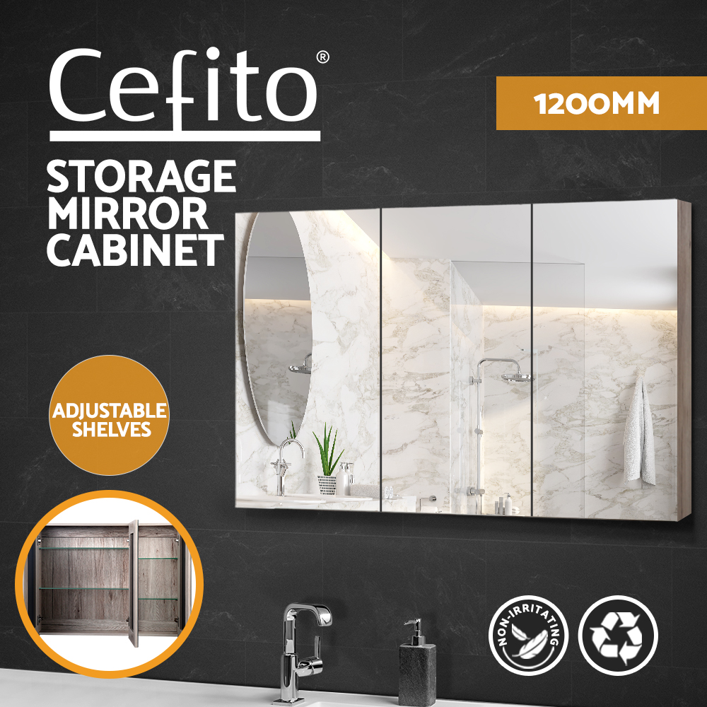 Cefito Bathroom Mirror Cabinet Vanity Shaving Medicine 450/600/750/900/1200mm - Picture 53 of 88